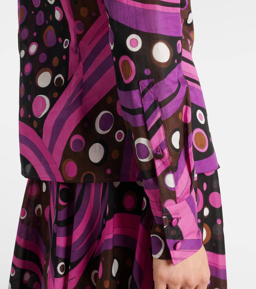 Pucci Fontane Cotton Muslin Shirt In Pink