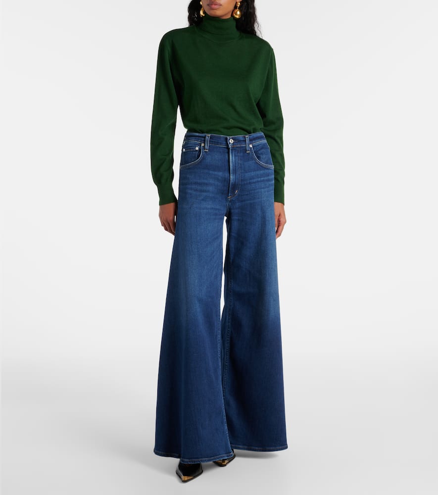 Citizens Of Humanity Amari High Waist Wide Leg Jeans In Blue