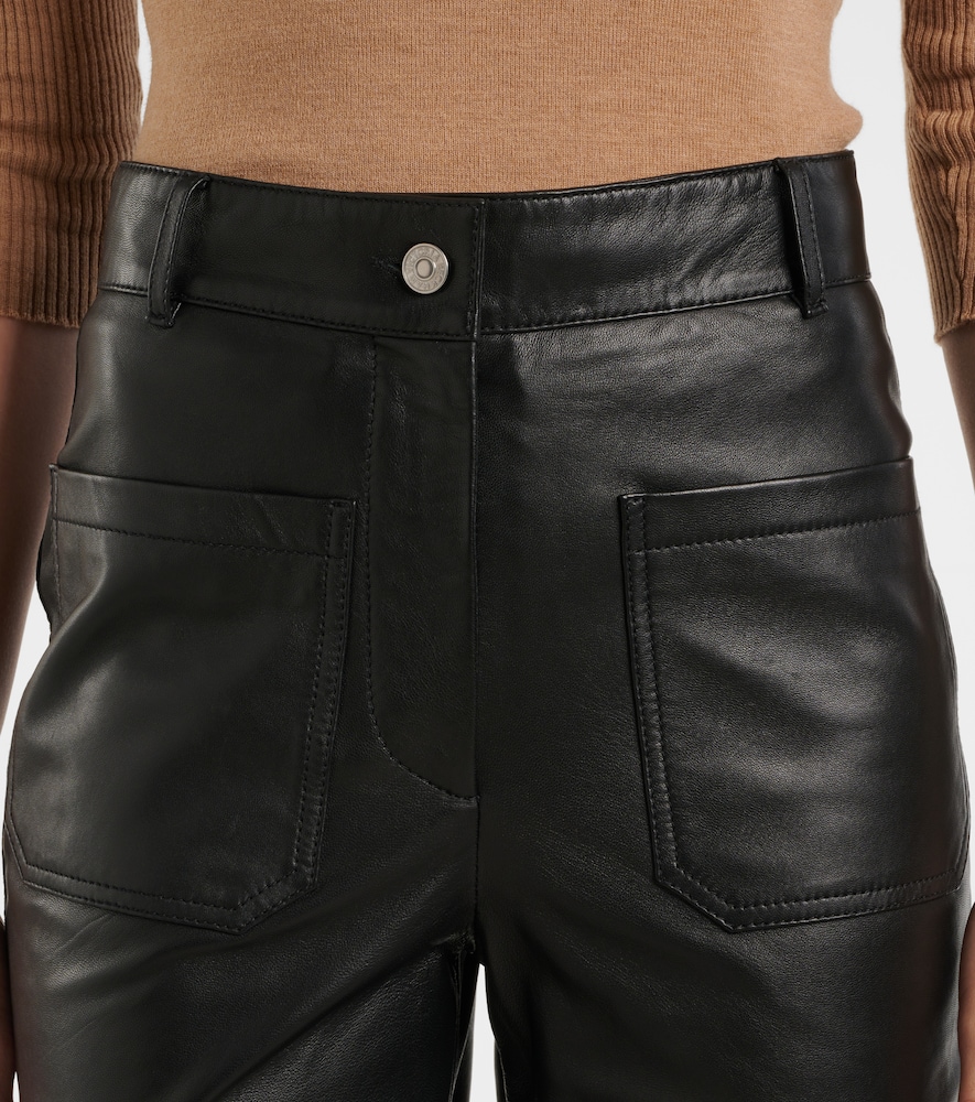  Victoria Beckham Victoria Beckham High-rise Bootcut-hose Alina Aus Leder 
