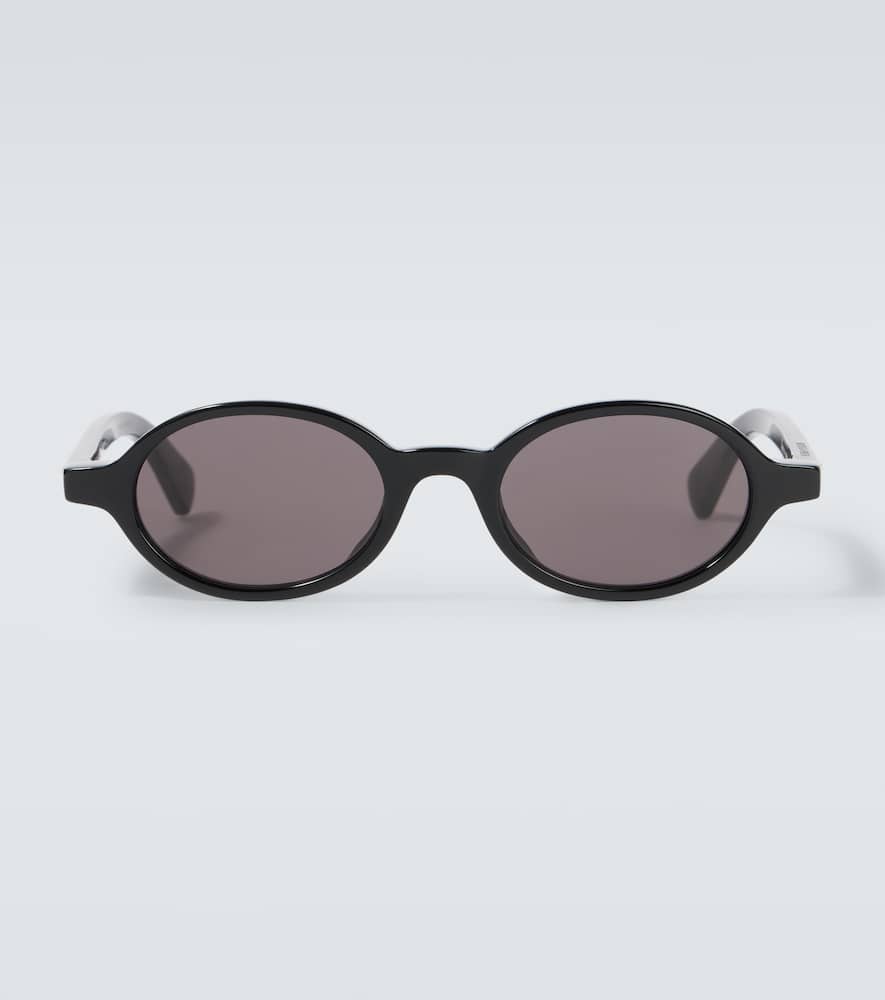 Bottega Veneta Oval Sunglasses In Black