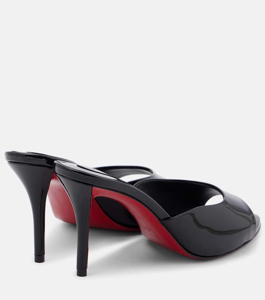 Christian Louboutin Me Dolly Napa Red Sole Slide Sandals In Black
