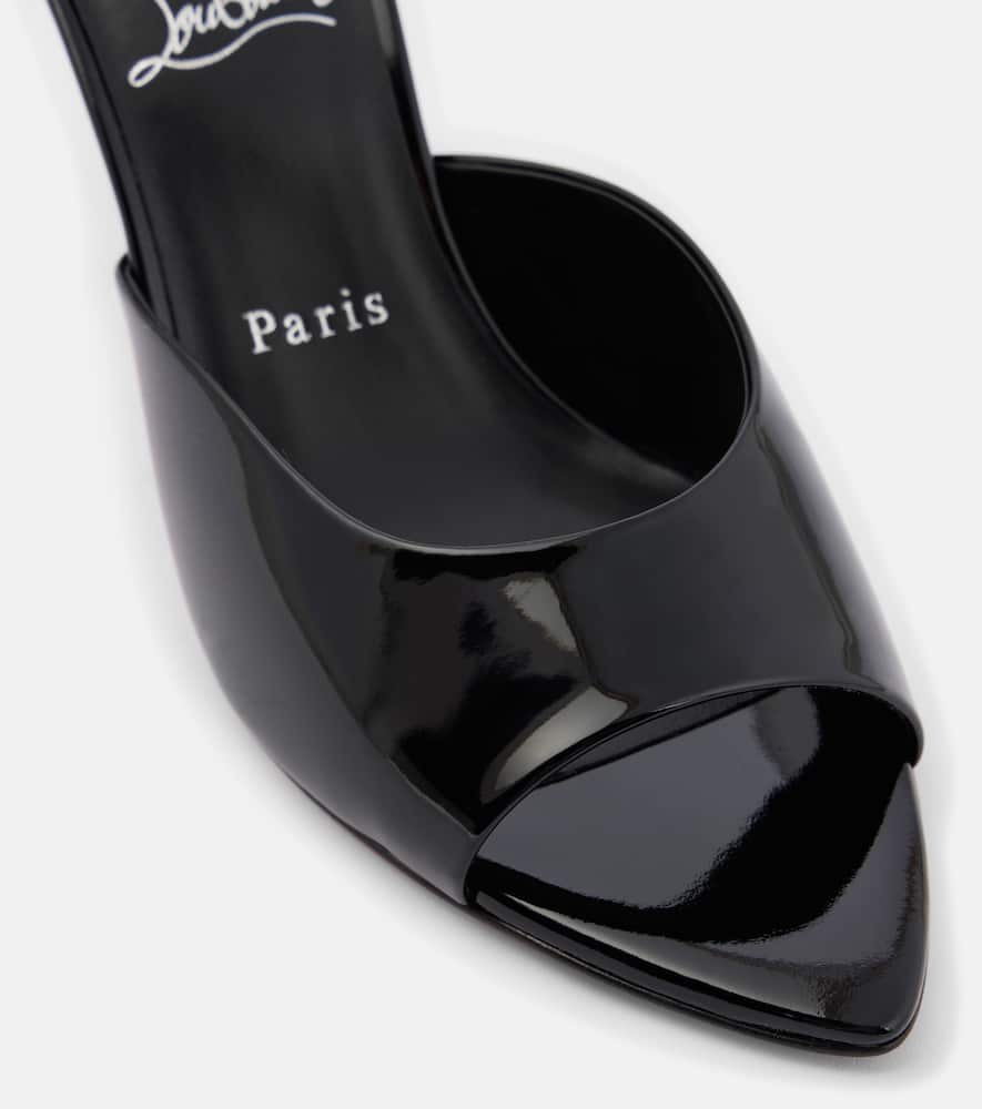 Christian Louboutin Me Dolly Napa Red Sole Slide Sandals In Black