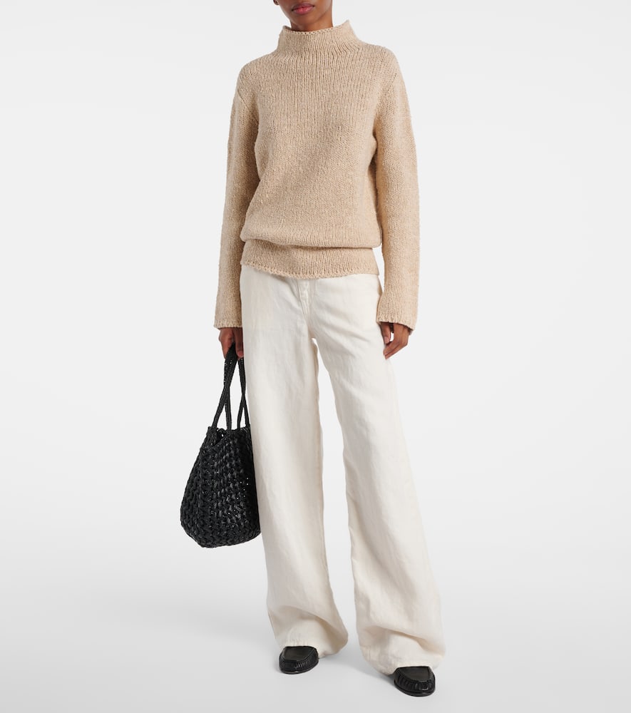 The Row Jyoko Cotton Sweater In Beige