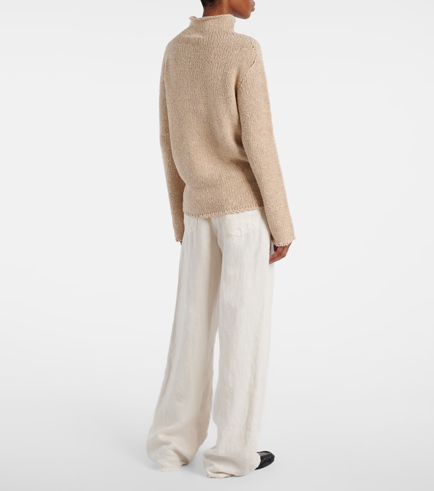 The Row Jyoko Cotton Sweater In Beige