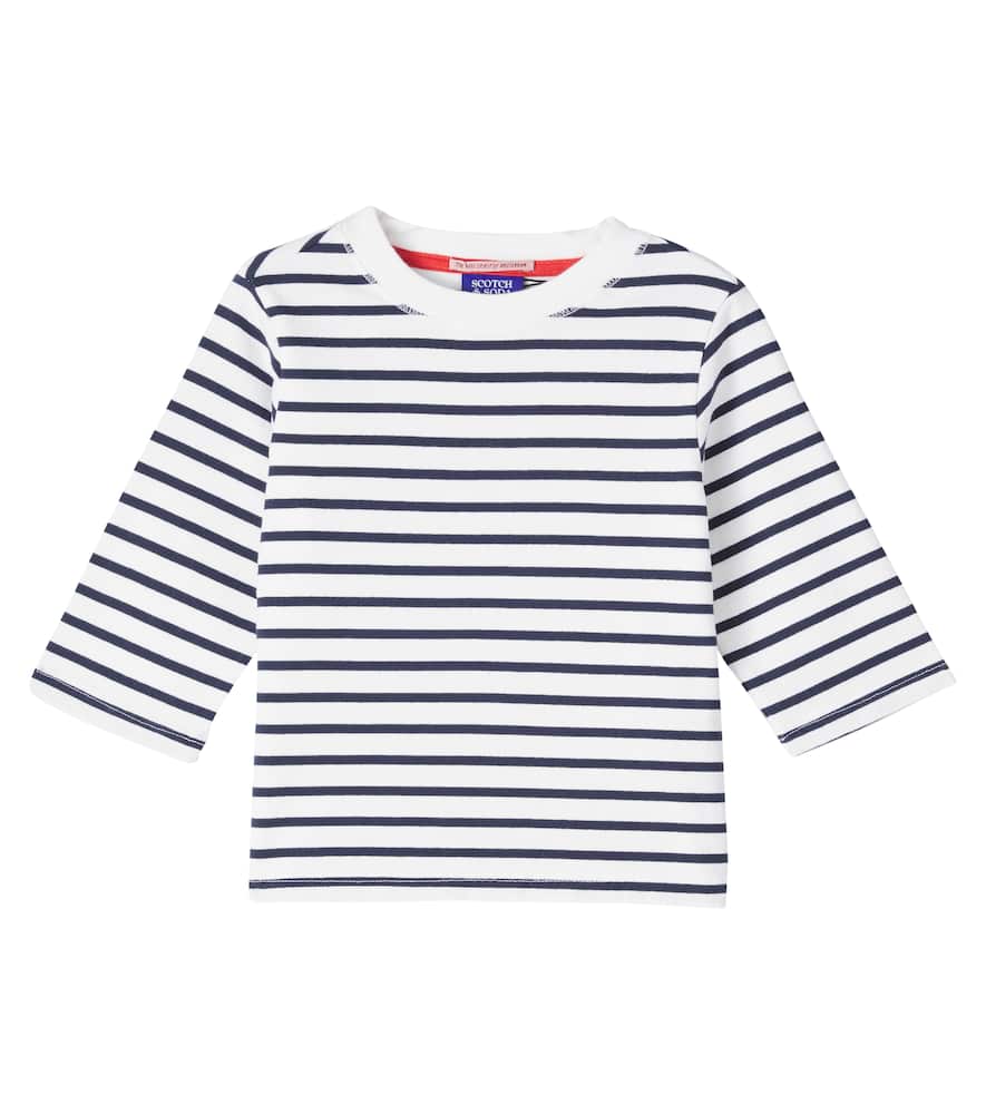 Scotch & Soda Striped Cotton Jersey T-shirt In Multi