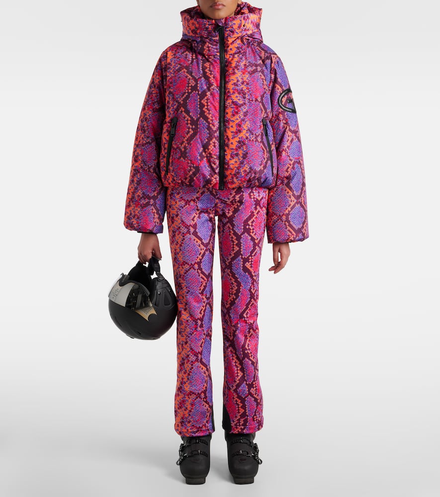 Goldbergh Lucinda Animal-print Down Ski Jacket In Multi