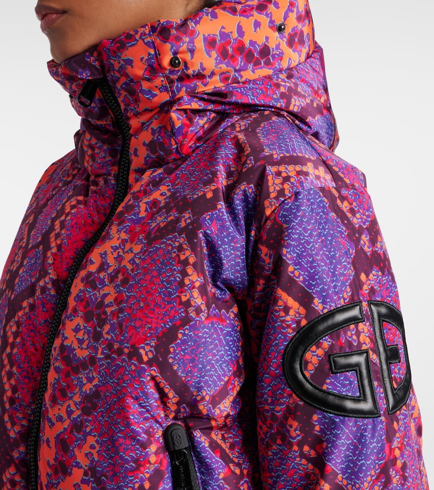 Goldbergh Lucinda Animal-print Down Ski Jacket In Multi
