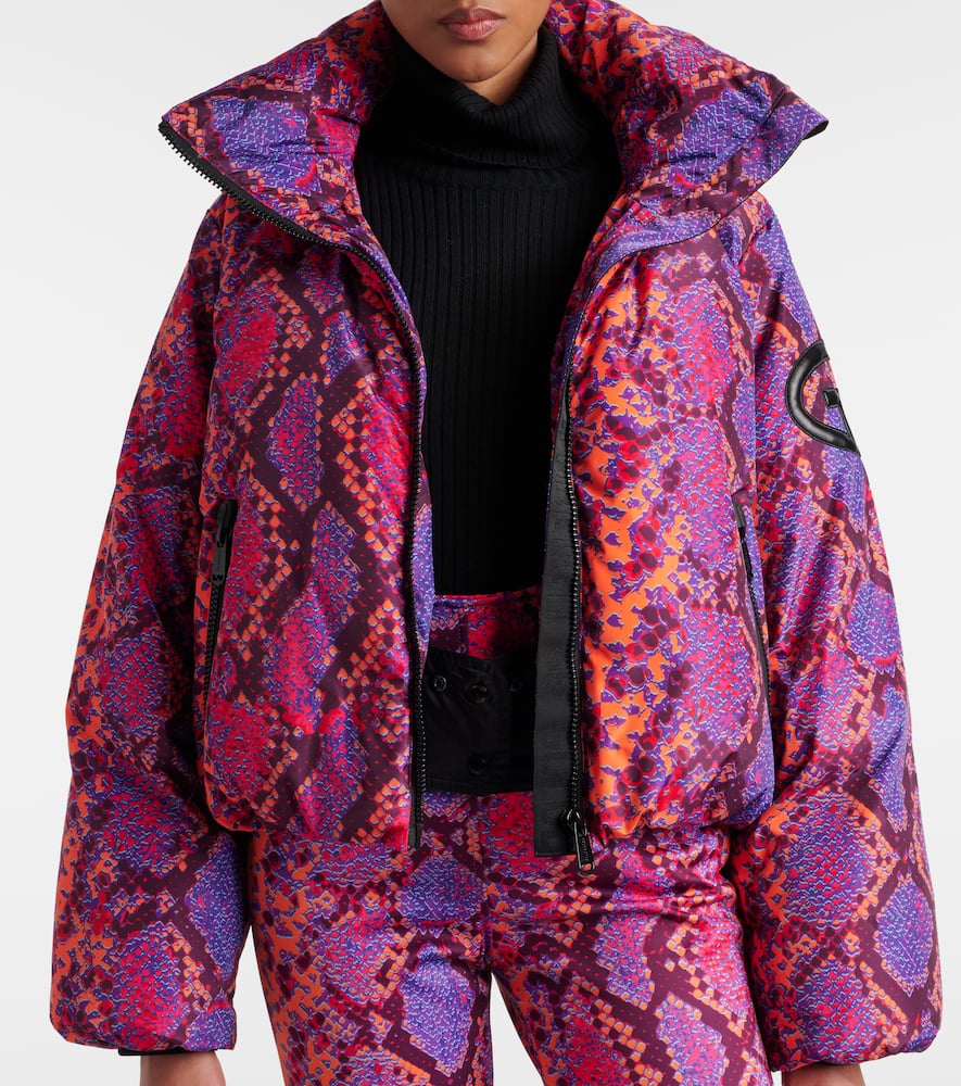Goldbergh Lucinda Animal-print Down Ski Jacket In Multi