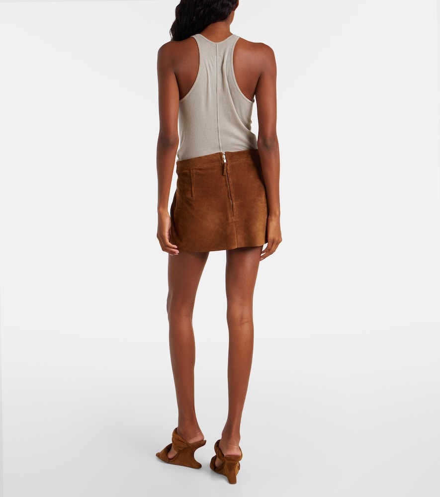  Rick Owens Rick Owens Minirock Fog Aus Veloursleder 