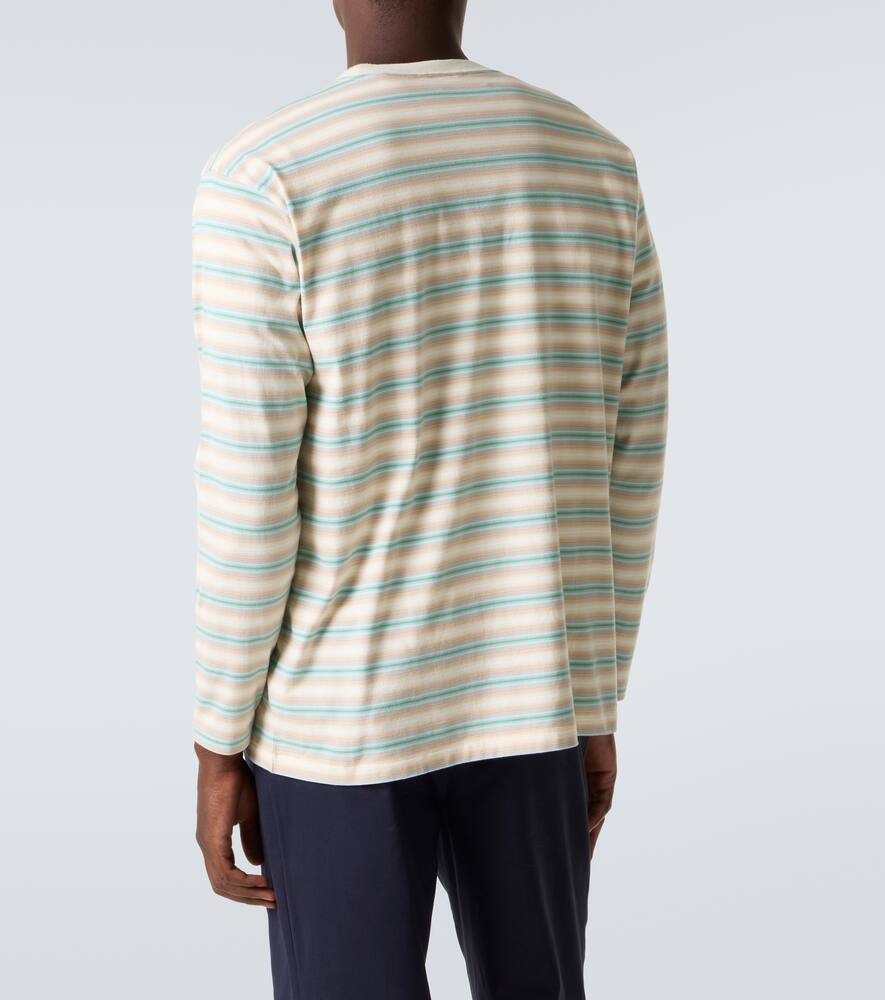 Auralee Striped Cotton Jersey T-shirt In Multi