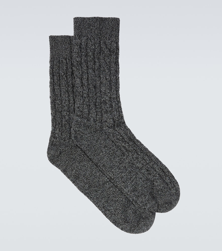 Loro Piana Loro Piana Treccia cable-knit cashmere socks　ロロ ピアーナ トレッチャ ケーブルニット カシミア ソックス