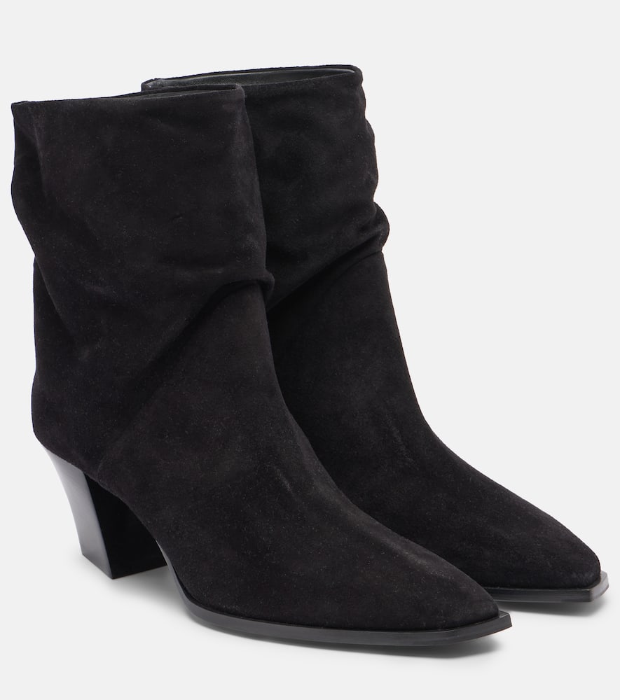 Jimmy Choo Hart 60 Suede Ankle Boots In Black