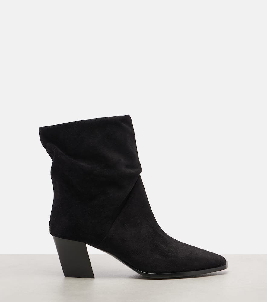 Jimmy Choo Hart 60 Suede Ankle Boots In Black