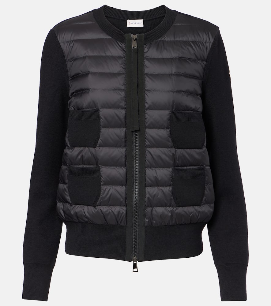 Down-paneled cardigan