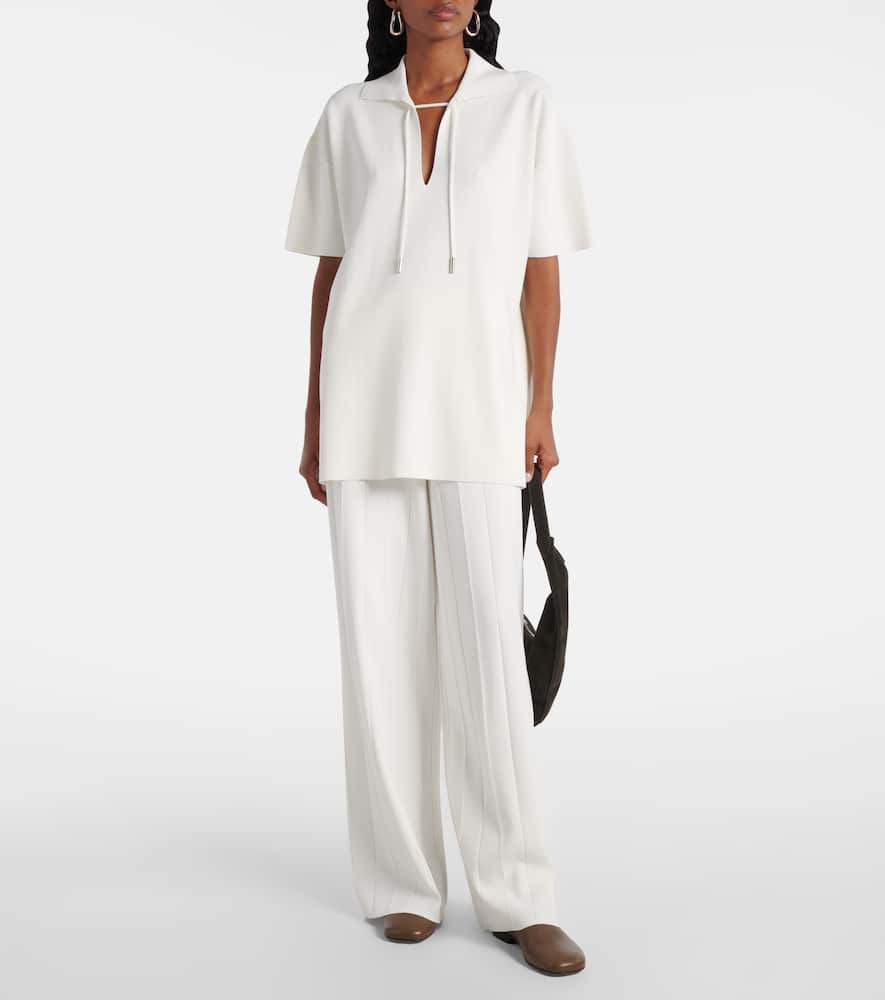 Max Mara Poltava Crêpe Top In White
