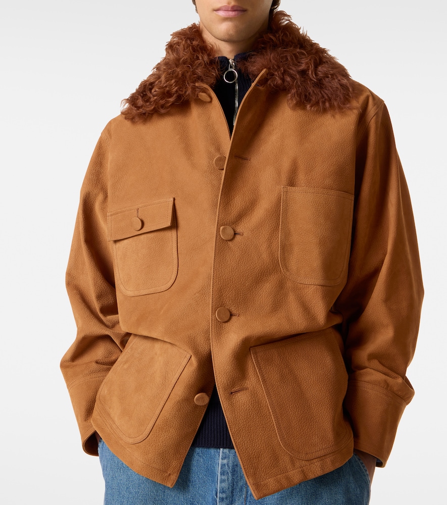  Plan C Plan C Feldjacke Aus Veloursleder Mit Shearling 
