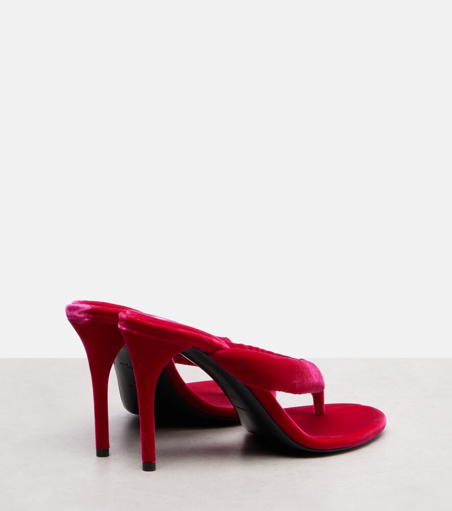  Alaia Alaia Velvet Thong Sandals 
