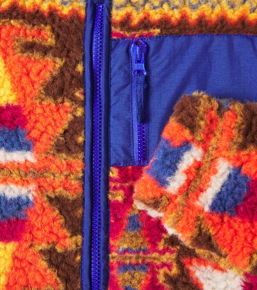The New Society Carlos Argyle Wool-blend Fleece Jacket In Multi