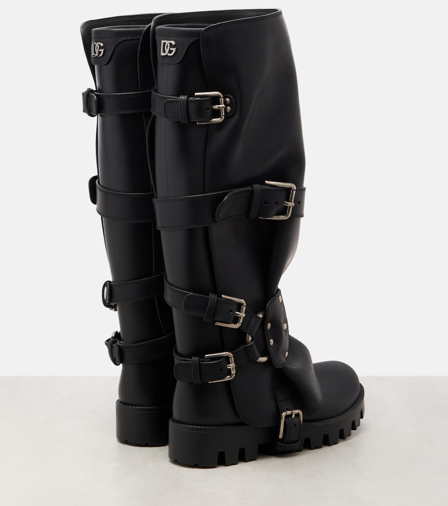  Dolce&gabbana Dolce&gabbana Leather Biker Boots 