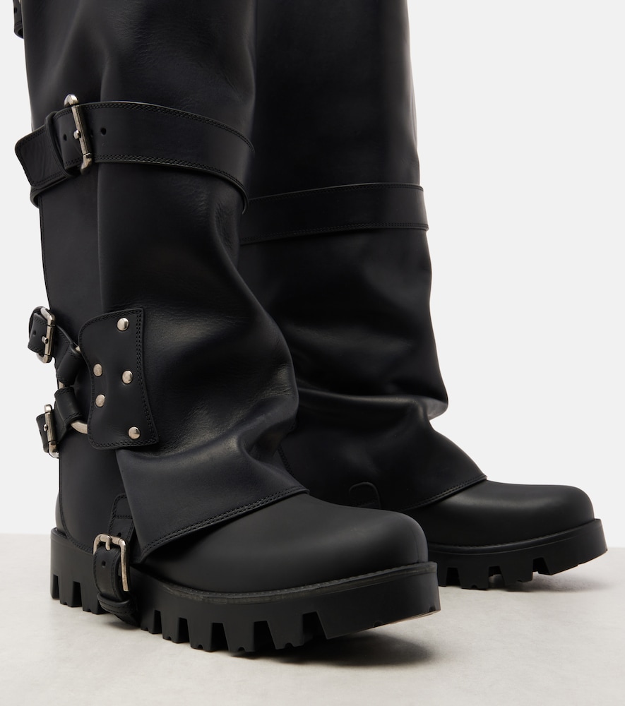  Dolce&gabbana Dolce&gabbana Leather Biker Boots 