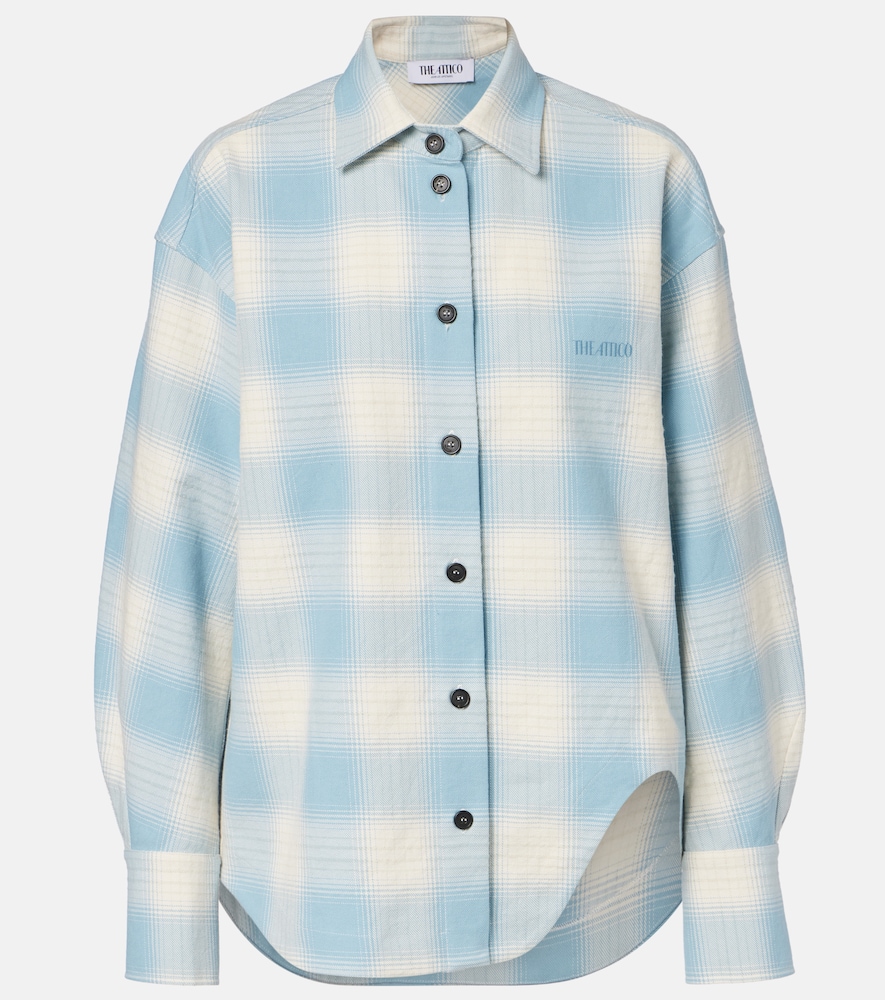 The Attico Plaid cotton and wool shirt