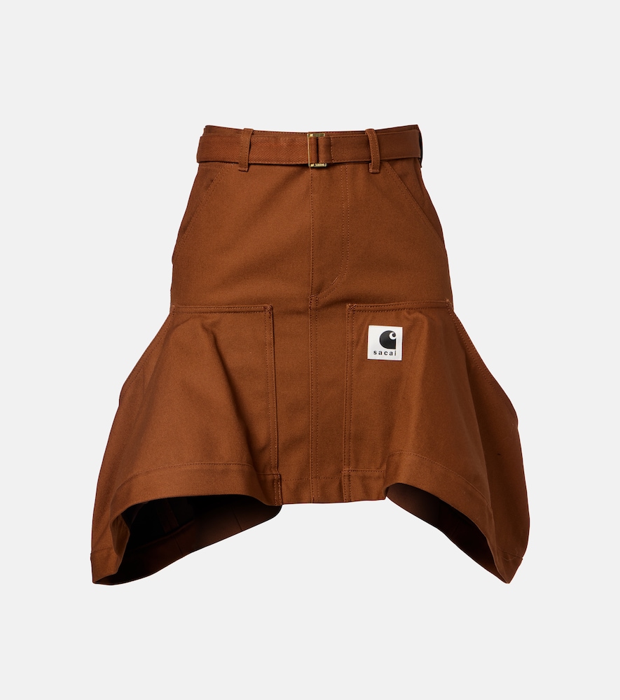 Sacai x Carhartt cotton canvas miniskirt