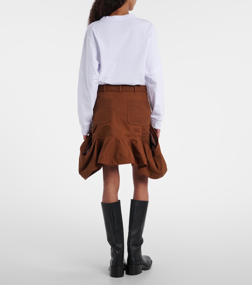  Sacai Sacai X Carhartt Cotton Canvas Miniskirt 