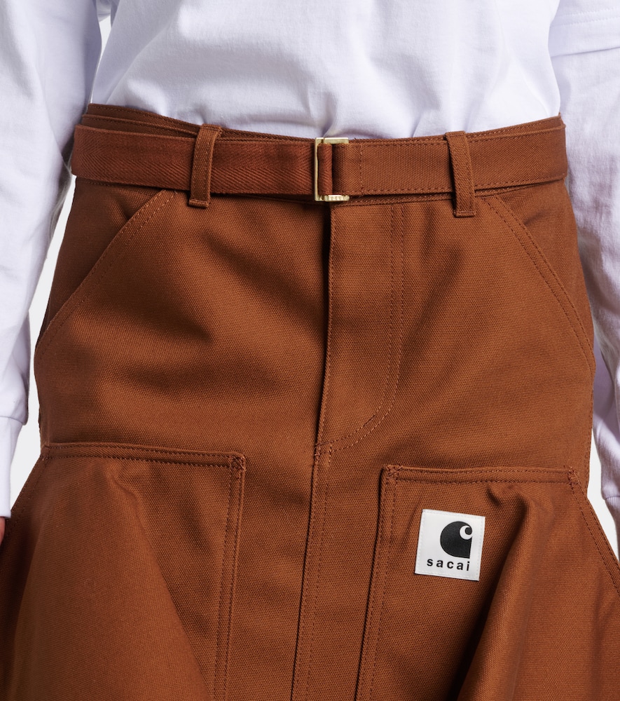  Sacai Sacai X Carhartt Cotton Canvas Miniskirt 