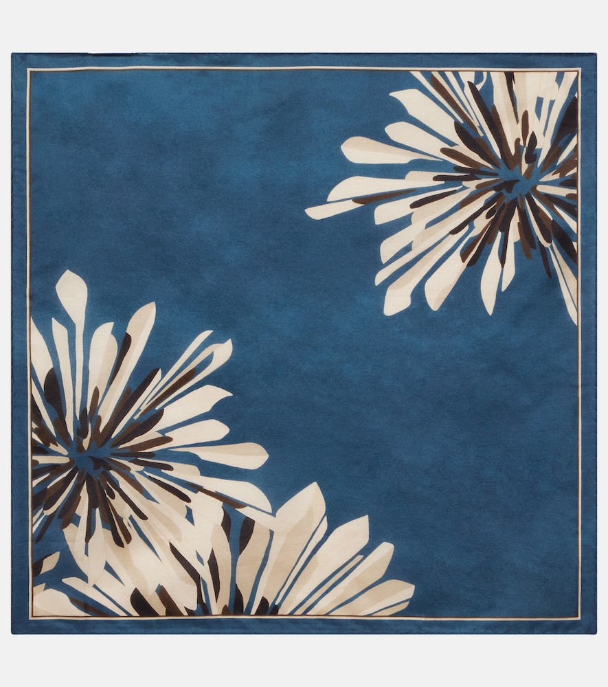 BRUNELLO CUCINELLI Brunello Cucinelli Floral silk twill scarf　Brunello Cucinelli フローラル シルクツイル スカーフ