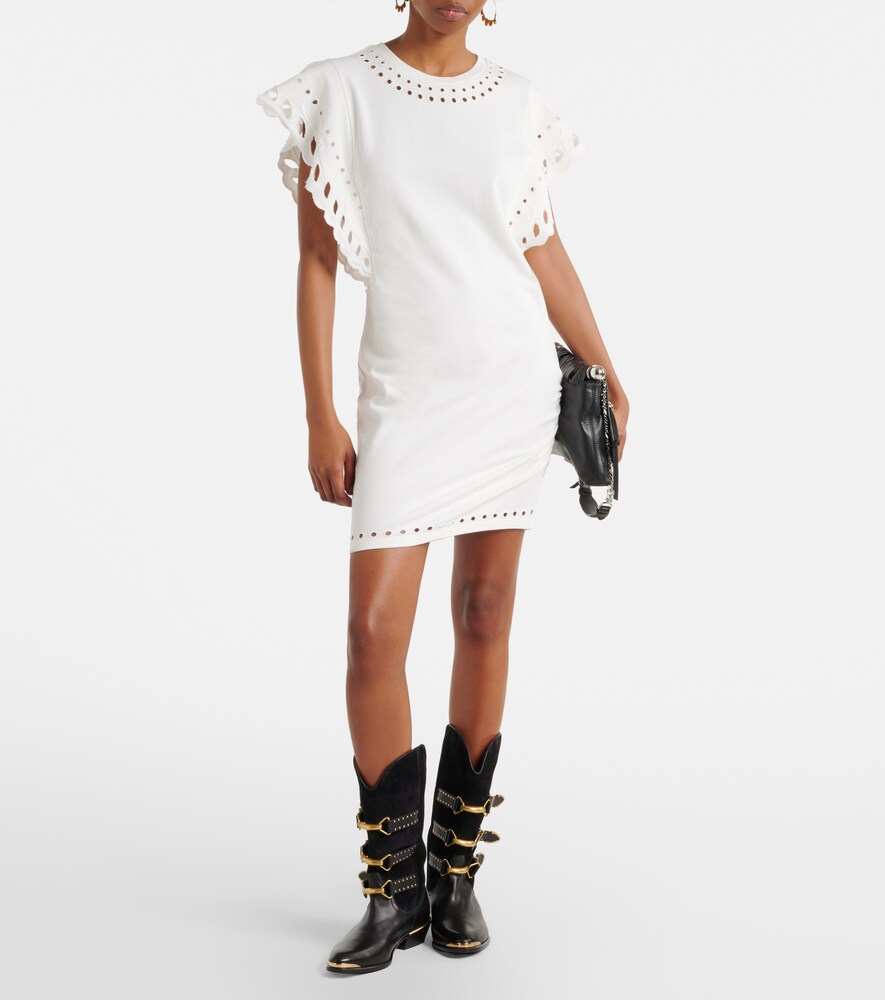 Marant Etoile Orlane embroidered cotton minidress