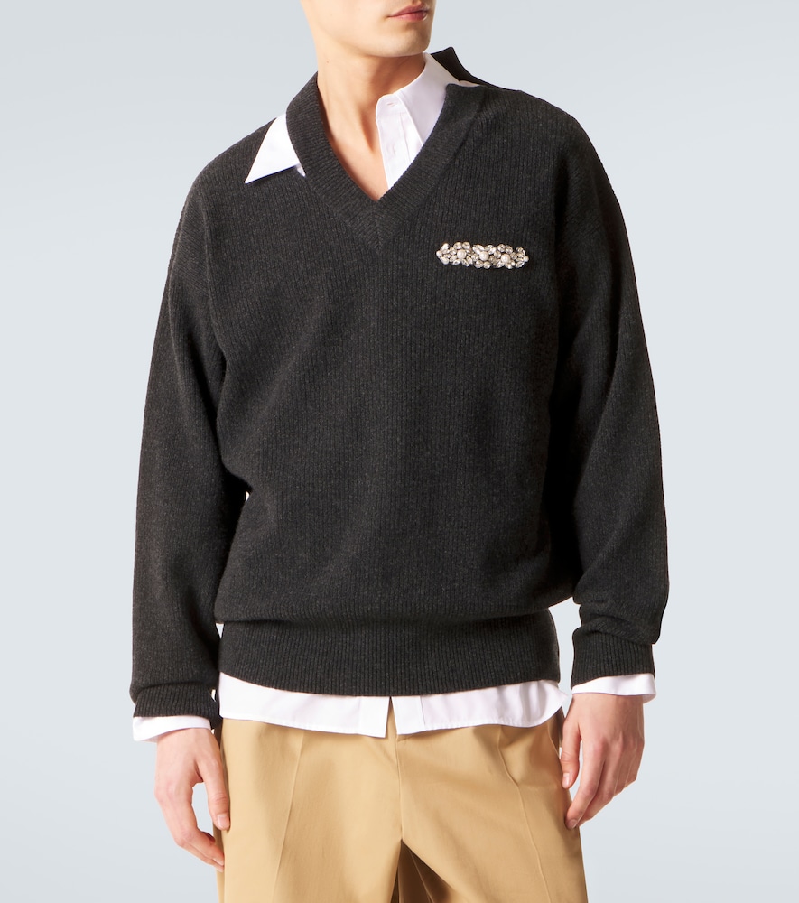  Simone Rocha Simone Rocha Verzierter Pullover Aus Einem Wollgemisch 
