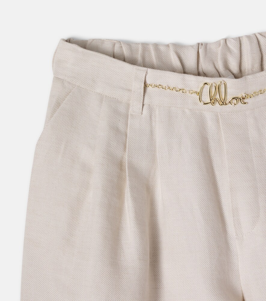  Chloe Kids Chloã© Kids Linen And Cotton Pants 