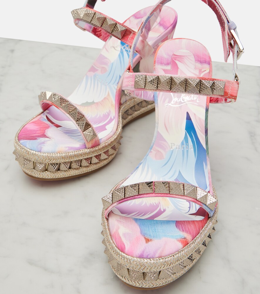  Christian Louboutin Christian Louboutin Verzierte Wedges-sandalen Pyra Clou 
