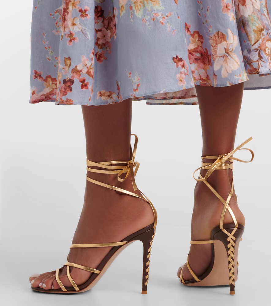 Gianvito Rossi Metallic leather sandals