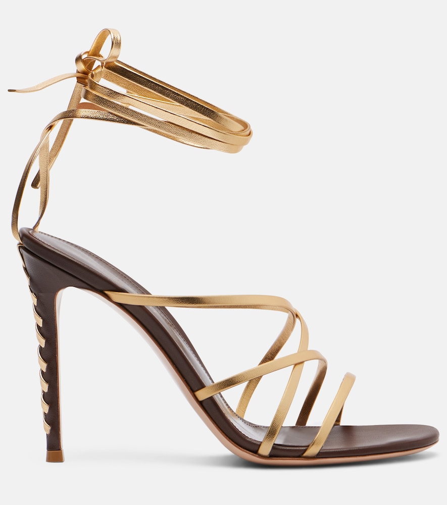 Metallic Leather Sandals