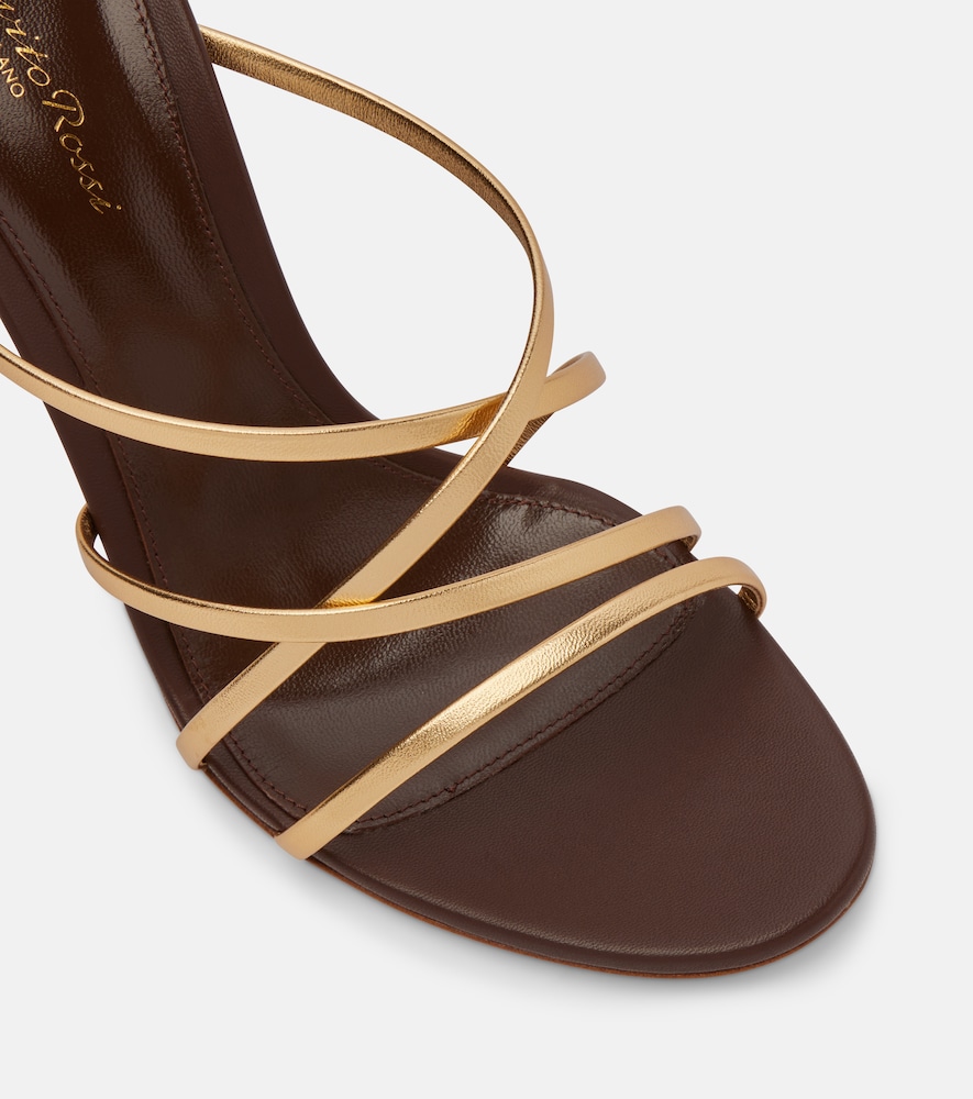 Metallic Leather Sandals