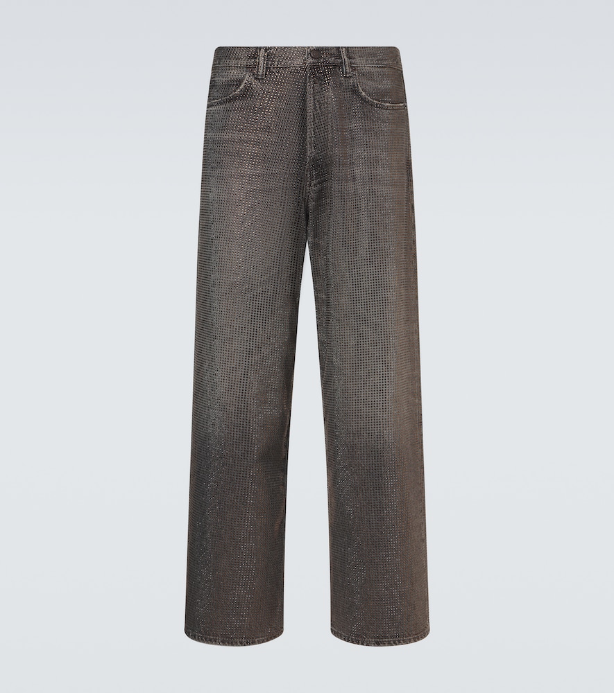 Acne Studios 1981 embellished wide-leg jeans