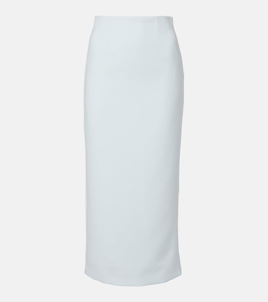 Roland Mouret Caped satin crêpe midi skirt