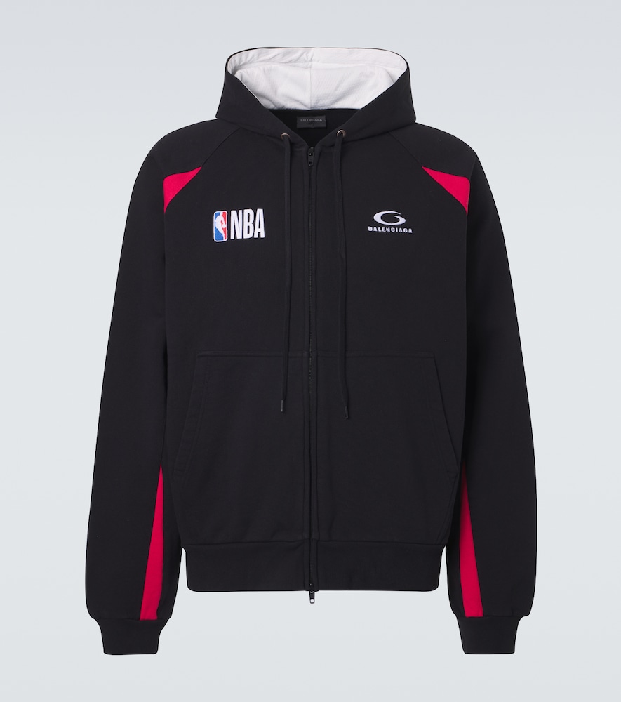 Balenciaga x NBA logo cotton fleece hoodie