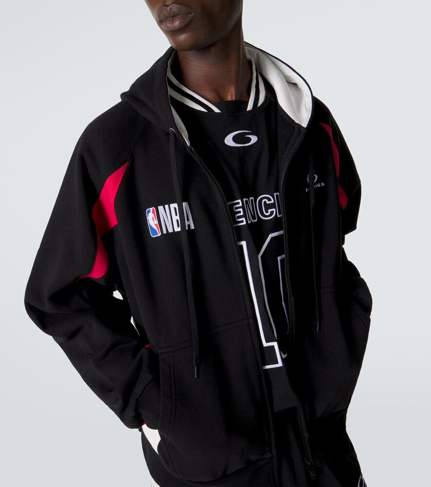 X Nba Logo Cotton Fleece Hoodie