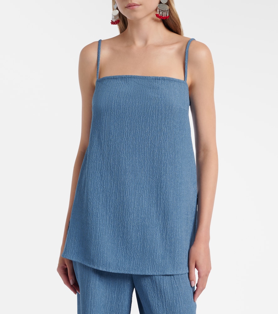 Jade Swim Iris seersucker top