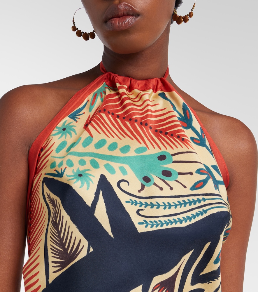  Etro Etro Top De Seda Estampado 