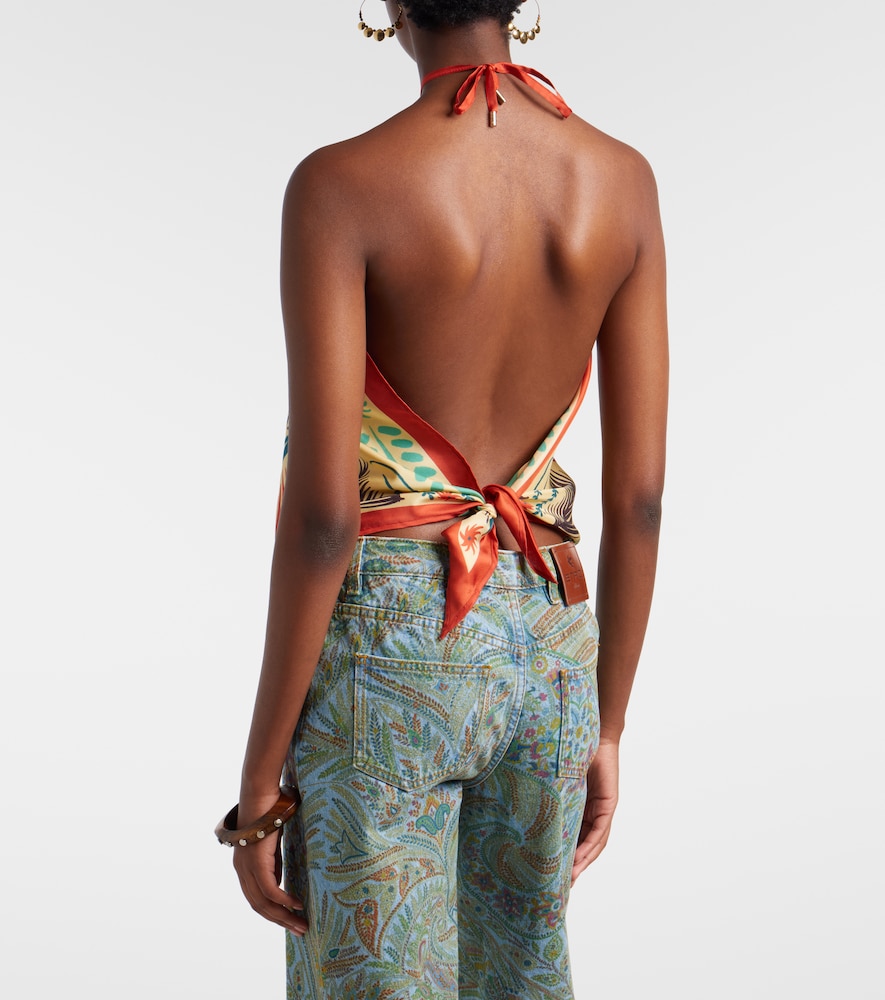  Etro Etro Top De Seda Estampado 