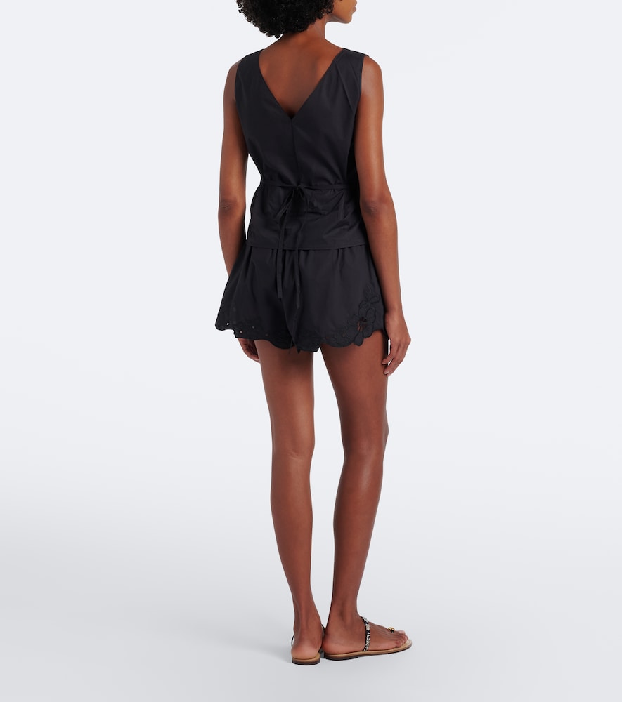 Klara Emboirdered Cotton Shorts