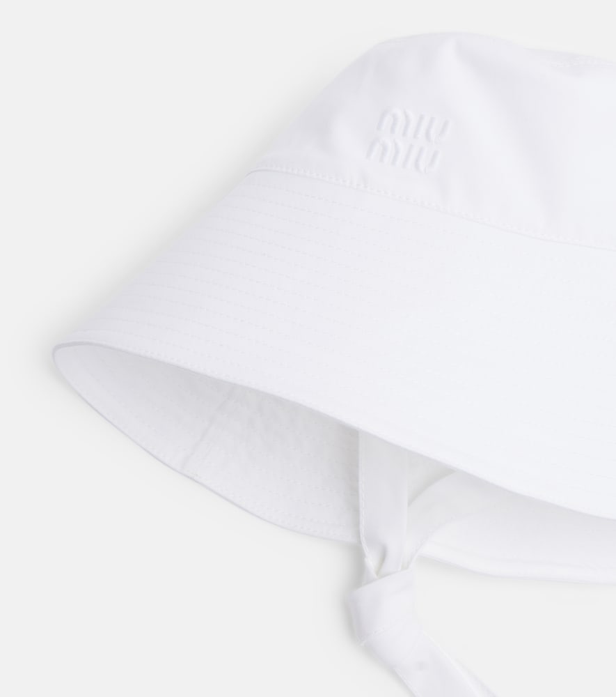  Miu Miu Miu Miu Cotton Poplin Bucket Hat 