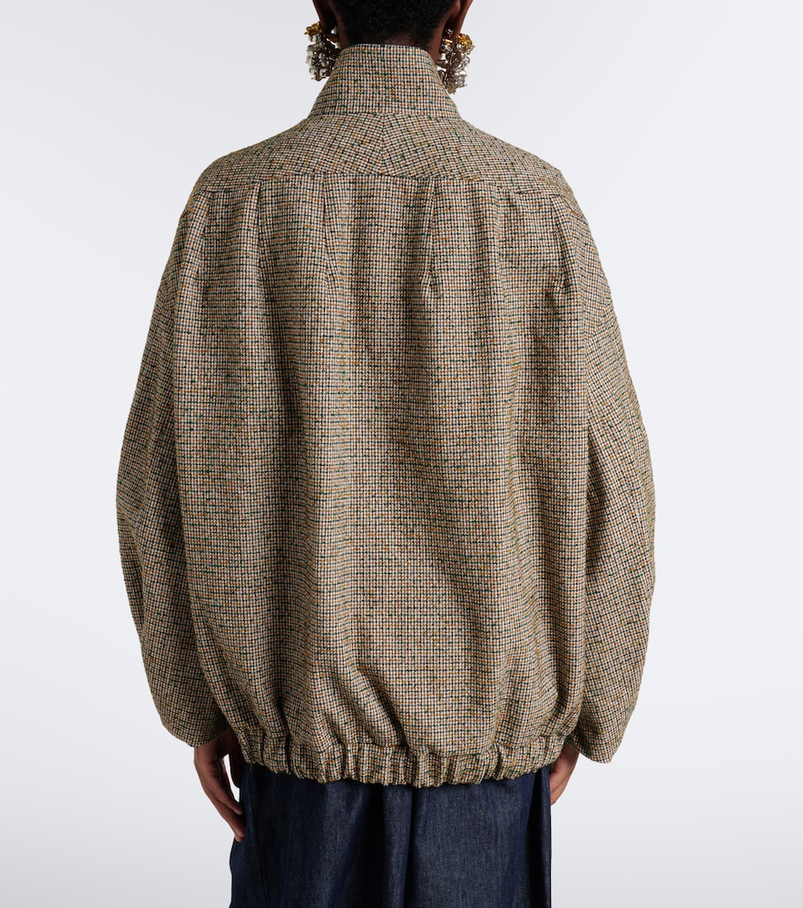 Checked Bomber Jacket