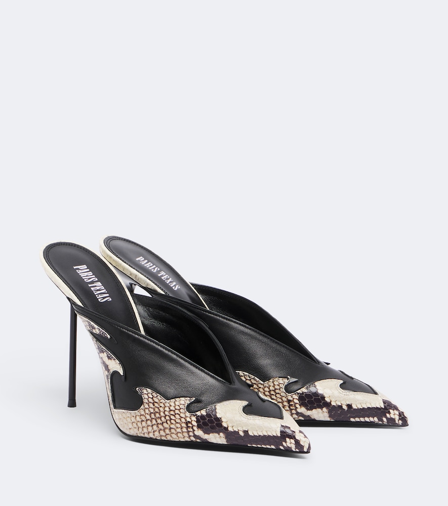 Mules Lidia Queen of Hearts aus Leder