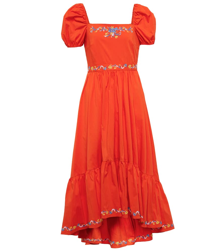 Caroline Constas Hayden embroidered midi dress