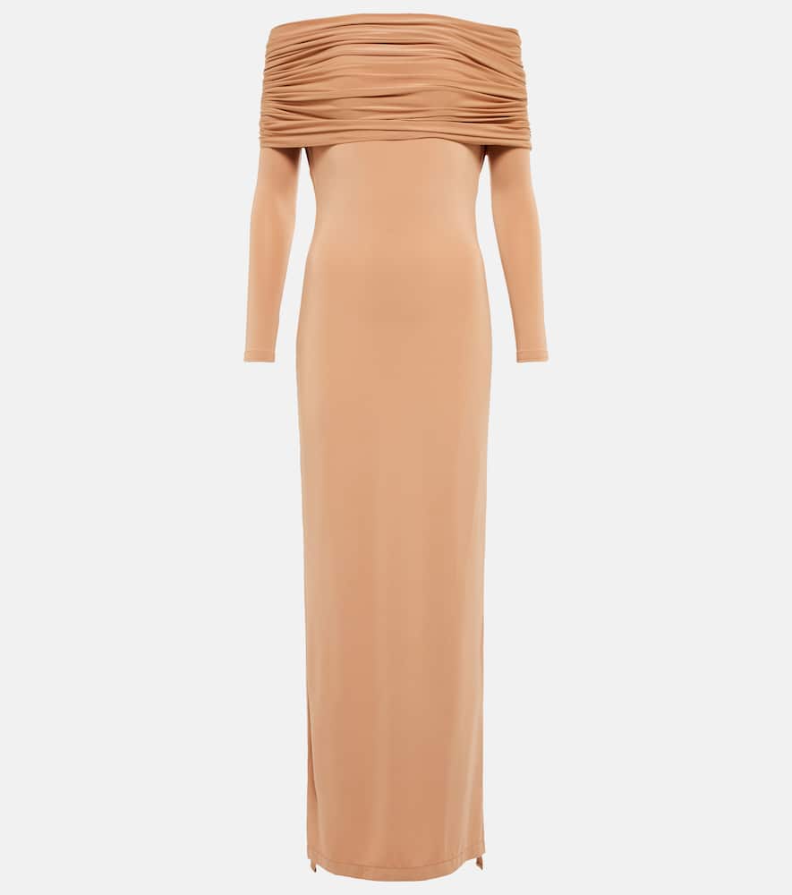 Dion Lee Off-shoulder ruched maxi dress