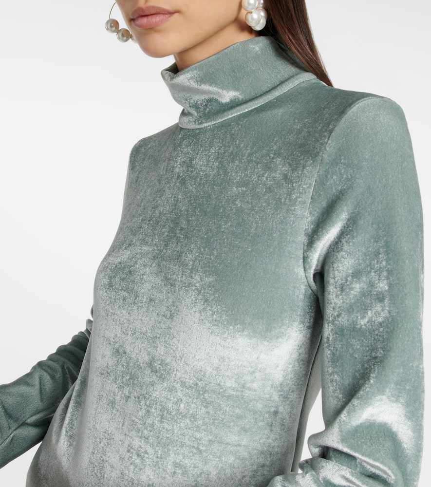 Jil Sander Turtleneck Top In Steel Blue